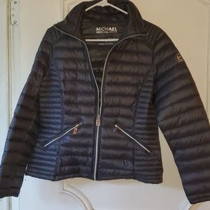 Michael Kors charcoal gray puffer jacket nwot